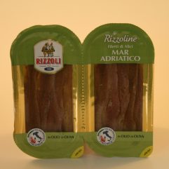 LE RIZZOLINE FILETTI ALICI  IN OLIO DI OLIVA MONODOSI