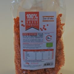 FUSILLI 100 % DI LENTICCHIE ROSSE FIOR DI LOTO