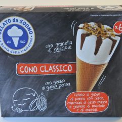 6 CONO CLASSICO " GELATO DA SOGNO "
 ( GUSTO PANNA CON GRANELLA DI NOCCIOLE )