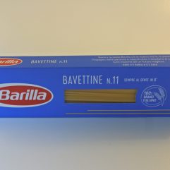 PASTA BARILLA BAVETTINE N? 11  ( OGNI 4 PACCHETTI , 
ANCHE NON DELLO STESSO FORMATO , AVRAI SEMPRE UN OMAGGIO , 
IL VALORE DEL OMAGGIO CI RENDE SEMPRE SUPER COMPETITIVI )