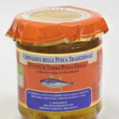 FILETTTI DI TONNO PINNA GIALLA IN OLIO EXTRA VERGINE DI OLIVA COMPAGNIA 
DELLA PESCA TRADIZIONALE