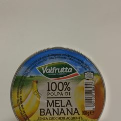 100% POLPA di  MELA BANANA VALFRUTTA (senza zucheri aggiunti)